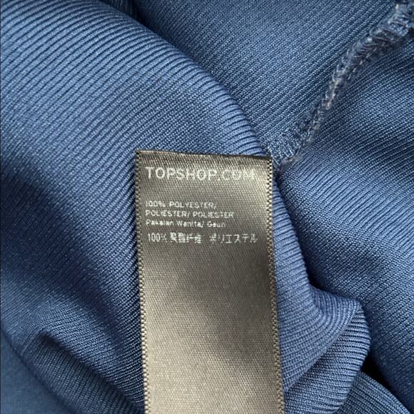 Topshop Blue Cutout Midi Bodycon Dress, Super Cute and Unique Cut, Size 2 - Picture 12 of 13